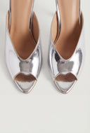 Carolina Peep Toe Spool Heel Mules