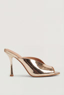 Carolina Peep Toe Spool Heel Mules