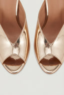 Carolina Peep Toe Spool Heel Mules