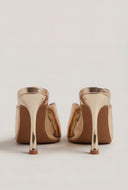 Carolina Peep Toe Spool Heel Mules