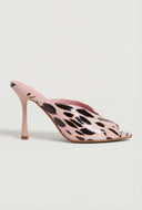 Carolina Peep Toe Spool Heel Mules