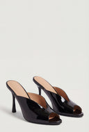 Carolina Peep Toe Spool Heel Mules