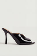 Carolina Peep Toe Spool Heel Mules