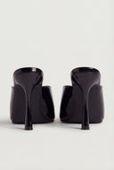 Carolina Peep Toe Spool Heel Mules