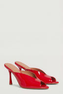 Carolina Peep Toe Spool Heel Mules