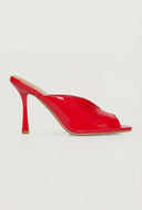 Carolina Peep Toe Spool Heel Mules