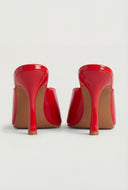 Carolina Peep Toe Spool Heel Mules