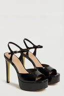 Gold Trim Platform Stiletto Sandals