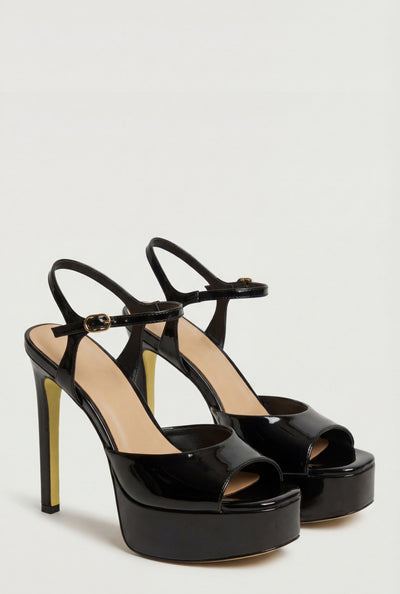 Gold Trim Platform Stiletto Sandals