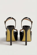 Gold Trim Platform Stiletto Sandals