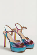 Gold Trim Platform Stiletto Sandals
