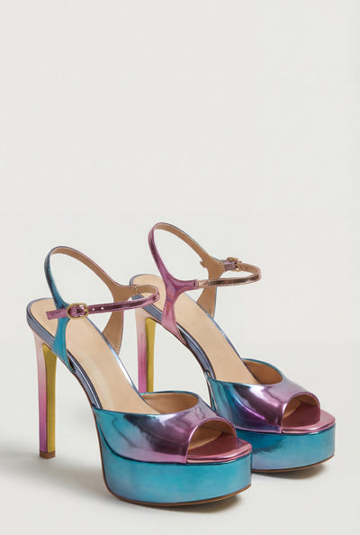 Gold Trim Platform Stiletto Sandals