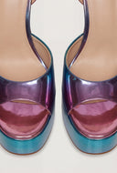 Gold Trim Platform Stiletto Sandals