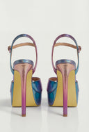 Gold Trim Platform Stiletto Sandals