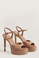 Gold Trim Platform Stiletto Sandals