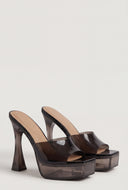Jelly Band Spool Heel Sandals