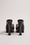 Jelly Band Spool Heel Sandals
