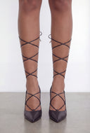 Lace-Up Slingback Pumps