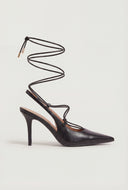 Lace-Up Slingback Pumps