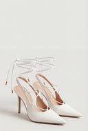 Lace-Up Slingback Pumps