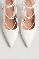 Lace-Up Slingback Pumps