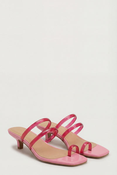 Novah Jelly Toe Loop Kitten Heel Sandals