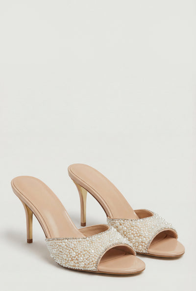 Pearl Embellished Stiletto Heels