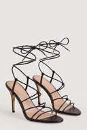 Strappy Lace-Up High Heels