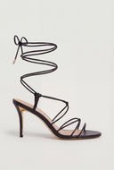 Strappy Lace-Up High Heels