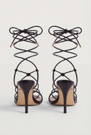 Strappy Lace-Up High Heels