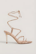 Strappy Lace-Up High Heels