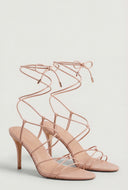 Strappy Lace-Up High Heels