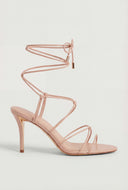 Strappy Lace-Up High Heels