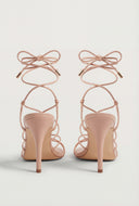 Strappy Lace-Up High Heels