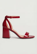 Cutout Ankle Strap Block Heel Sandals