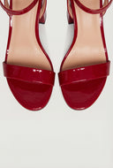 Cutout Ankle Strap Block Heel Sandals