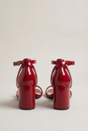 Cutout Ankle Strap Block Heel Sandals
