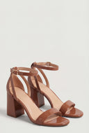 Cutout Ankle Strap Block Heel Sandals