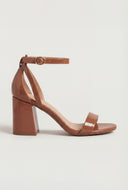 Cutout Ankle Strap Block Heel Sandals