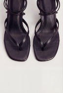 Lace Up Spool Heel Sandals