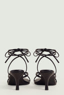 Lace Up Spool Heel Sandals