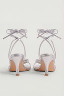 Lace Up Spool Heel Sandals