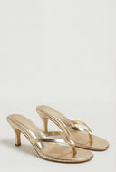 Mid Heel Thong Sandals