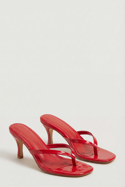 Mid Heel Thong Sandals