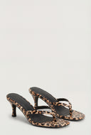Mid Heel Thong Sandals