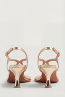 Ophelia Ankle Strap Spool Heel Thong Sandals