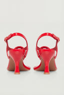 Ophelia Ankle Strap Spool Heel Thong Sandals