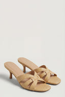 Caged Band Mid Heel Sandals
