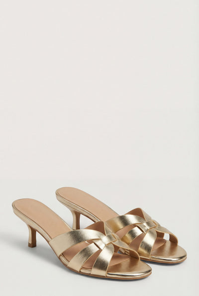 Caged Band Mid Heel Sandals