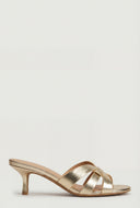 Caged Band Mid Heel Sandals